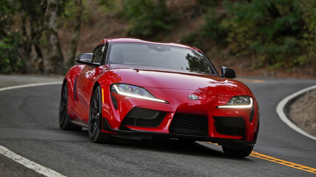 Toyota GR Supra Final Edition on a winding road