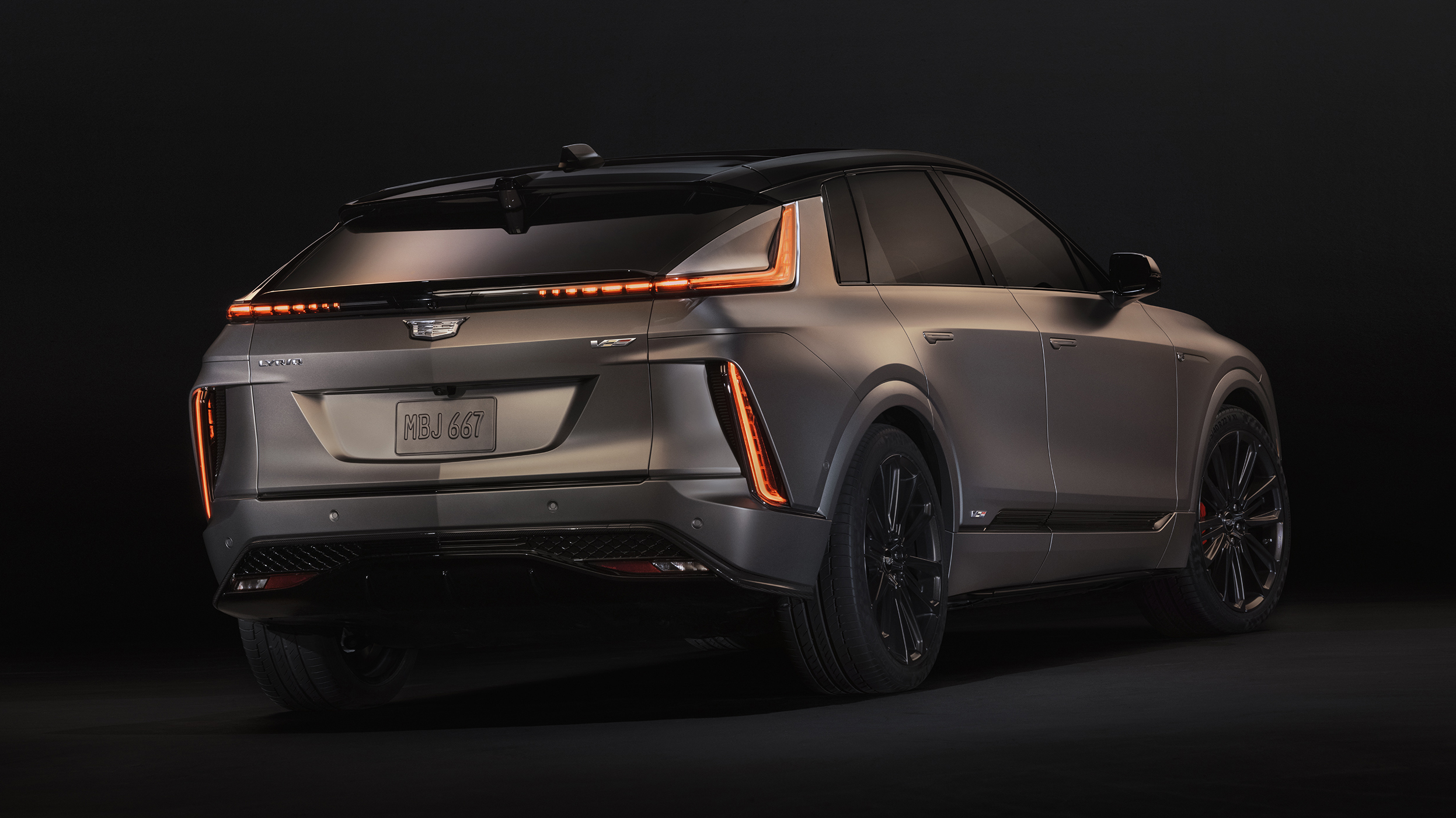 The Cadillac Lyriq-V charging at a public charging station