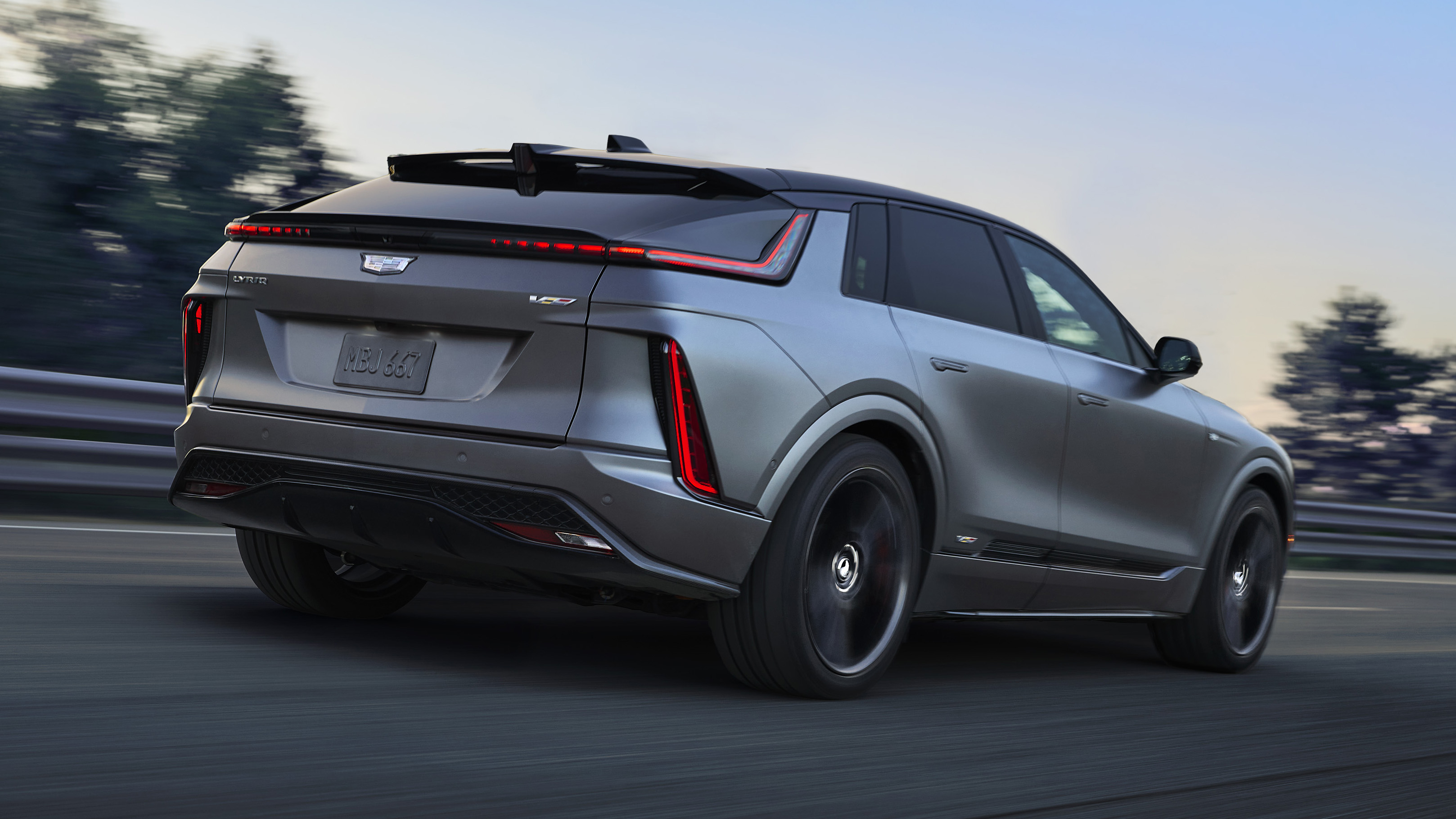 The Cadillac Lyriq-V's advanced LED display showcasing its advanced technology