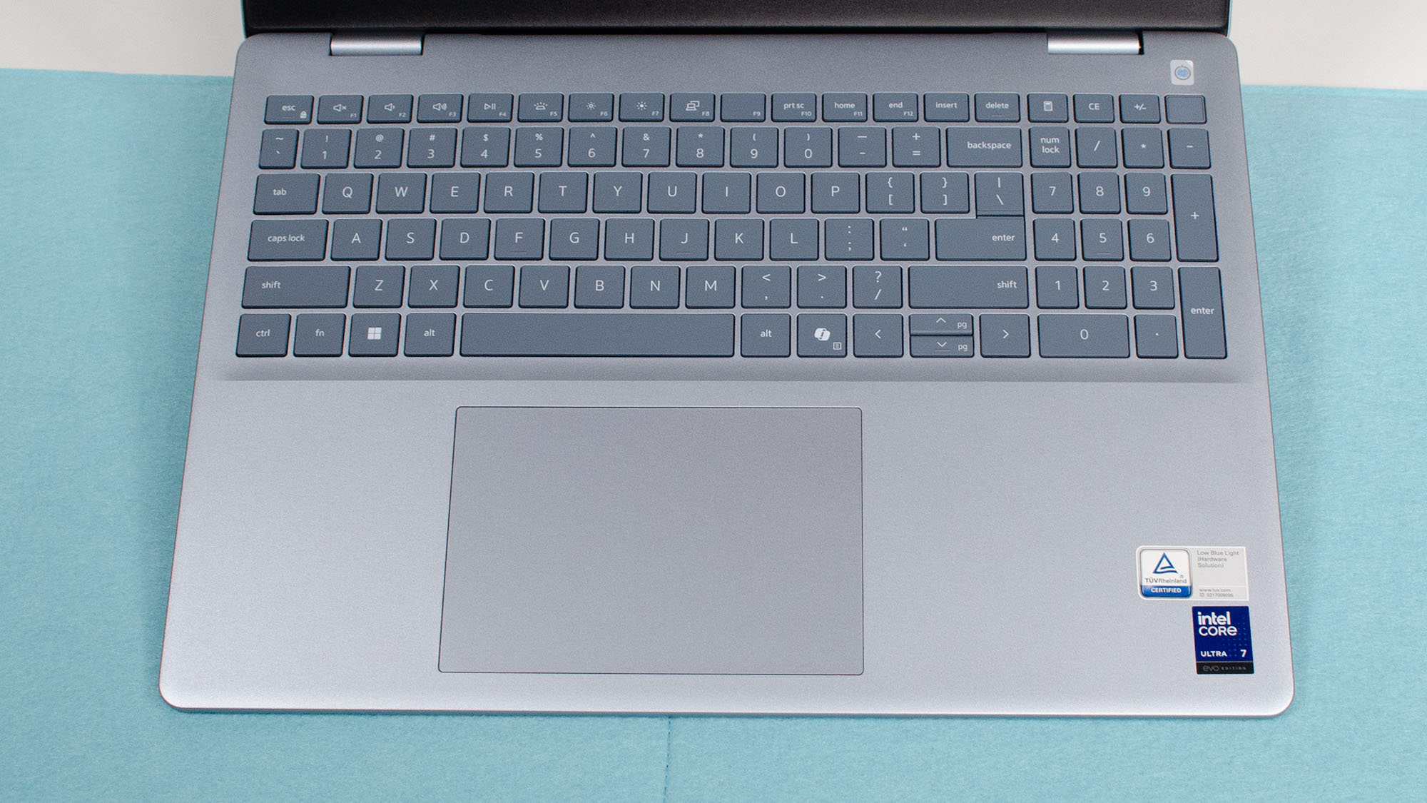 Close-up of the Dell Inspiron 16 Plus trackpad