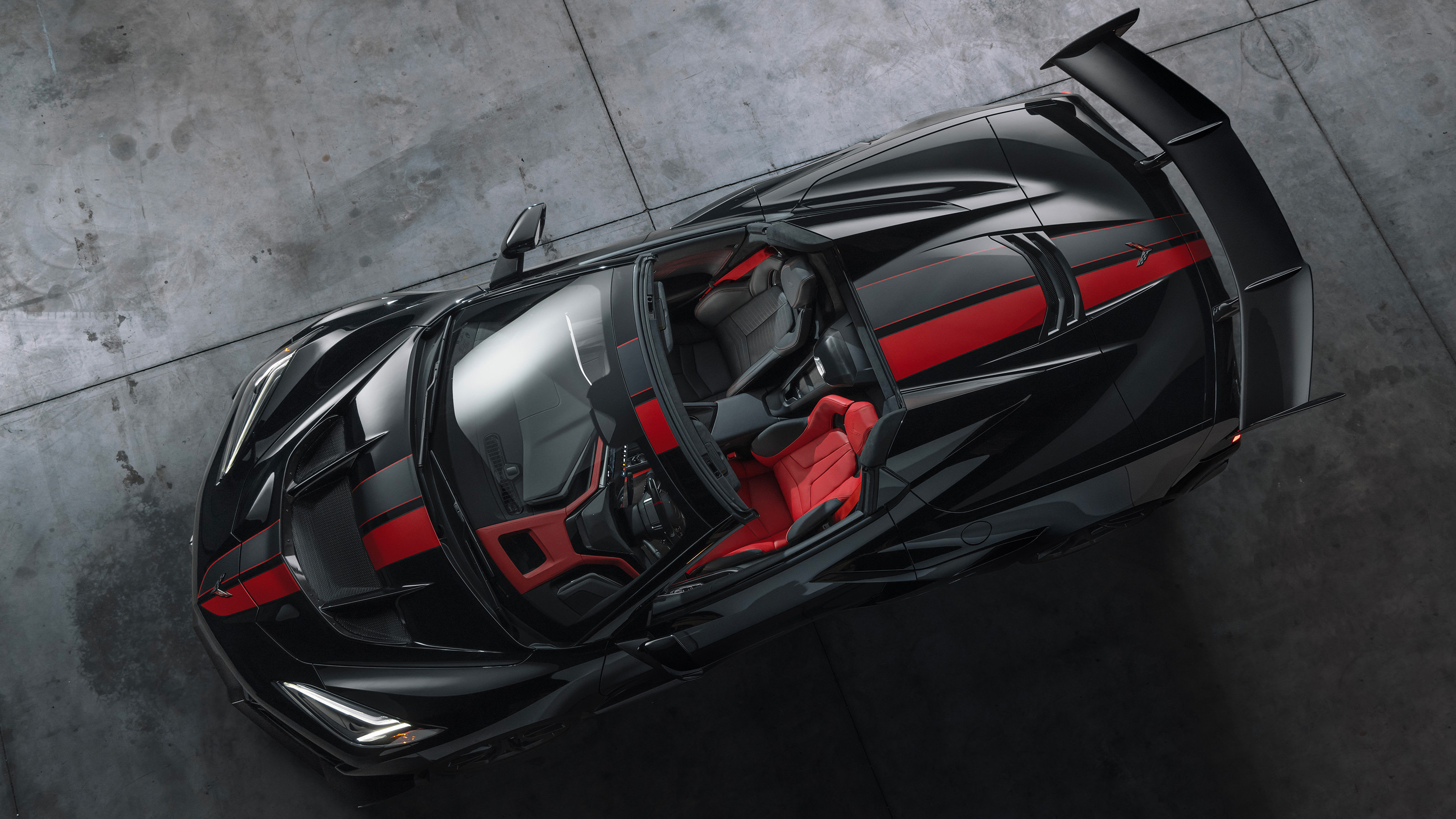 The interior of the Corvette ZR1X is driver-focused and technologically advanced.