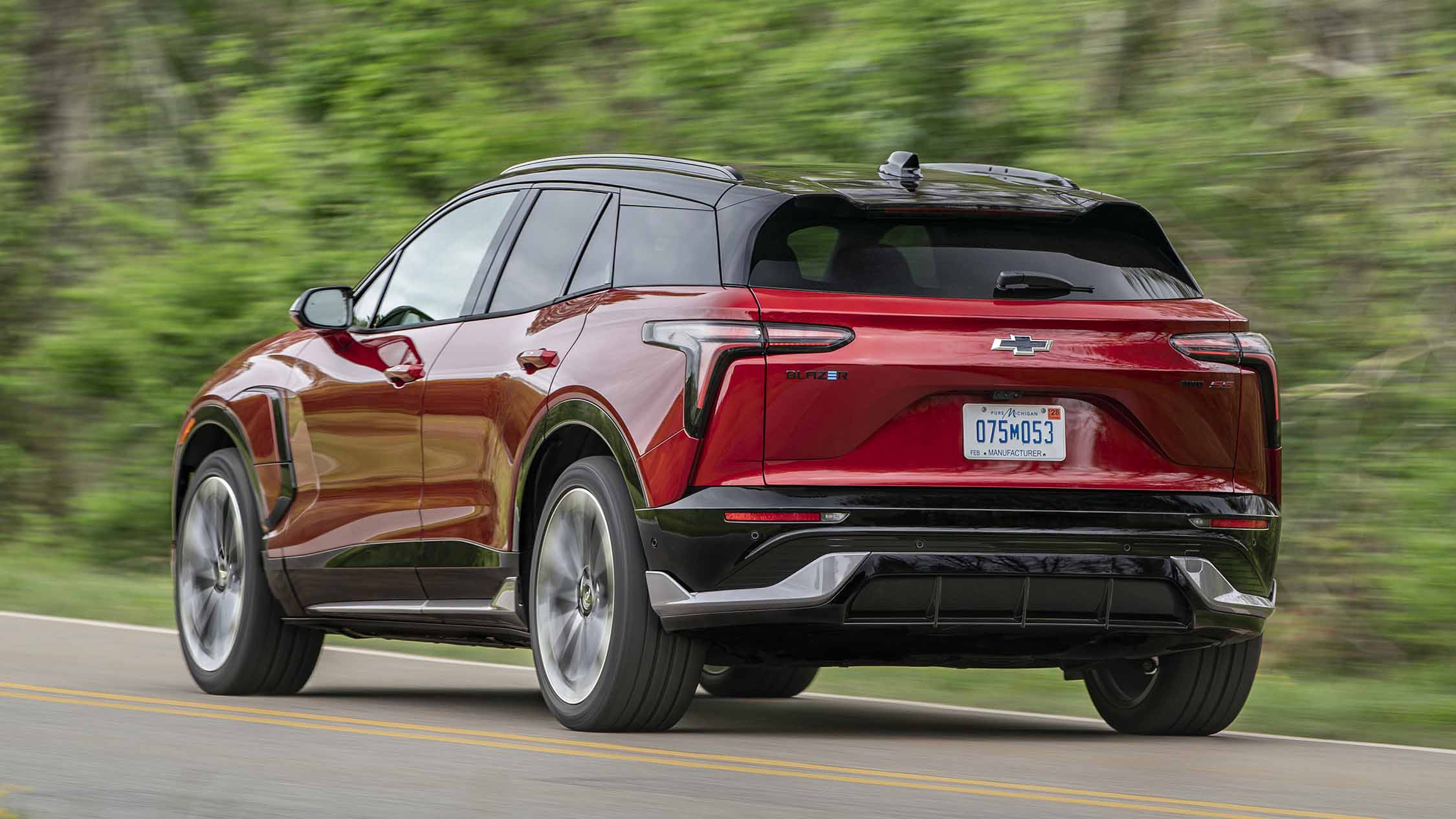 Interior view of the Chevrolet Blazer EV SS, showcasing its modern design and technology.