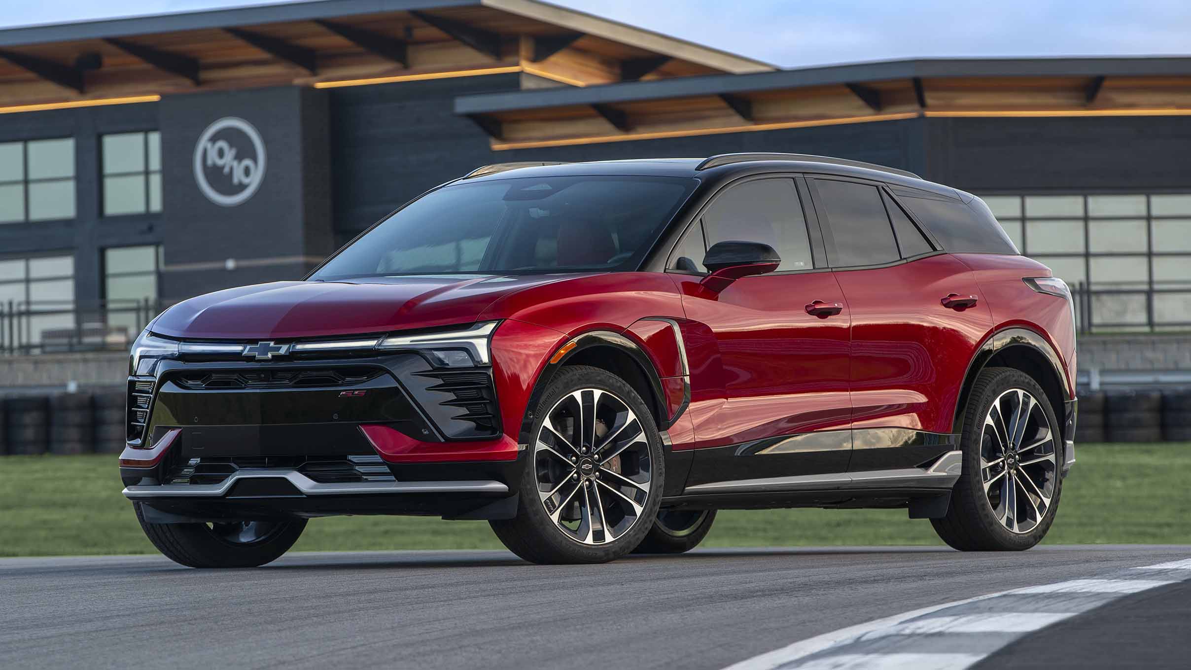 Rear view of the Chevrolet Blazer EV SS, highlighting its sporty design and SS badging.