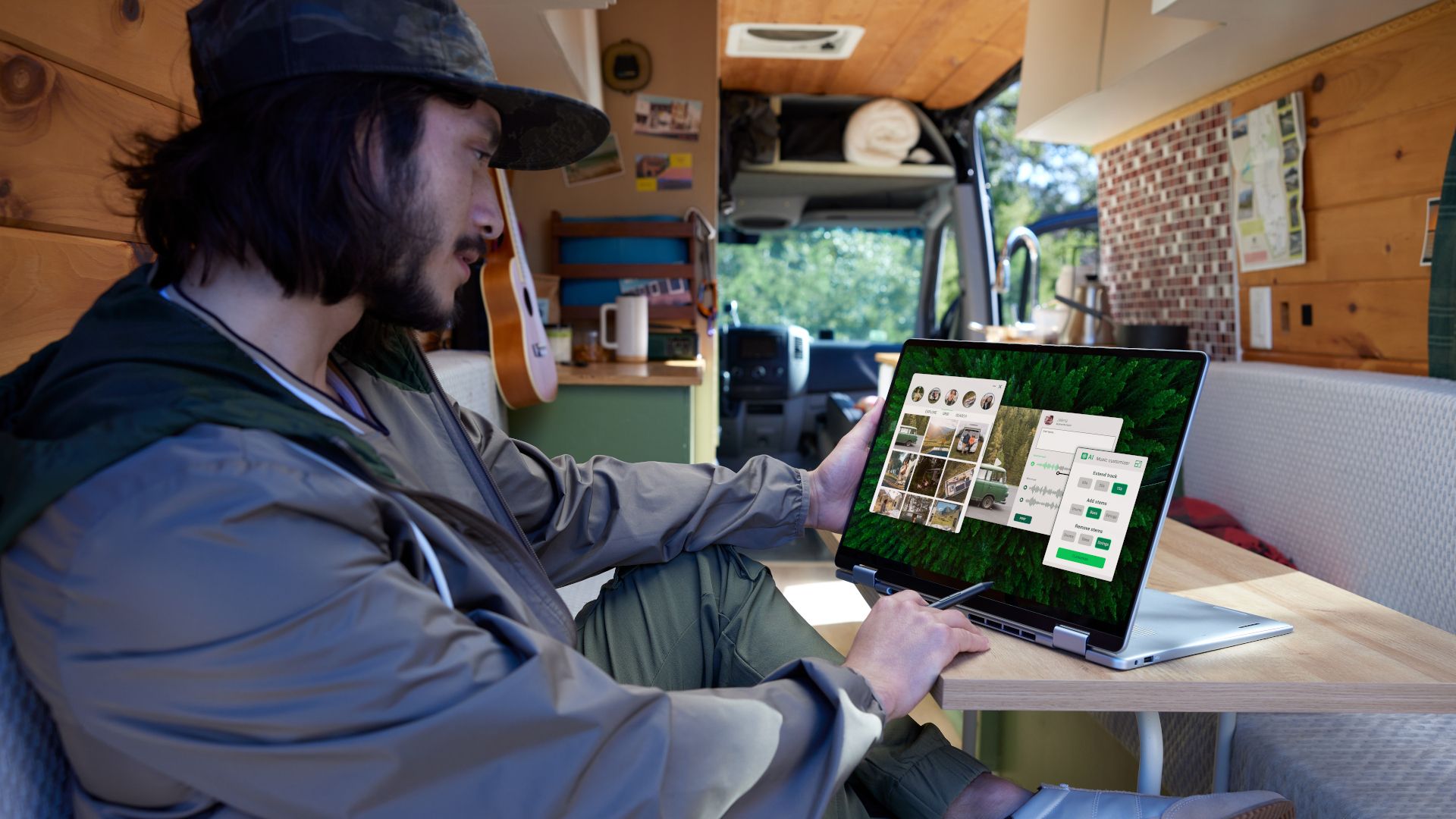 Dell XPS laptop being used for graphic design.