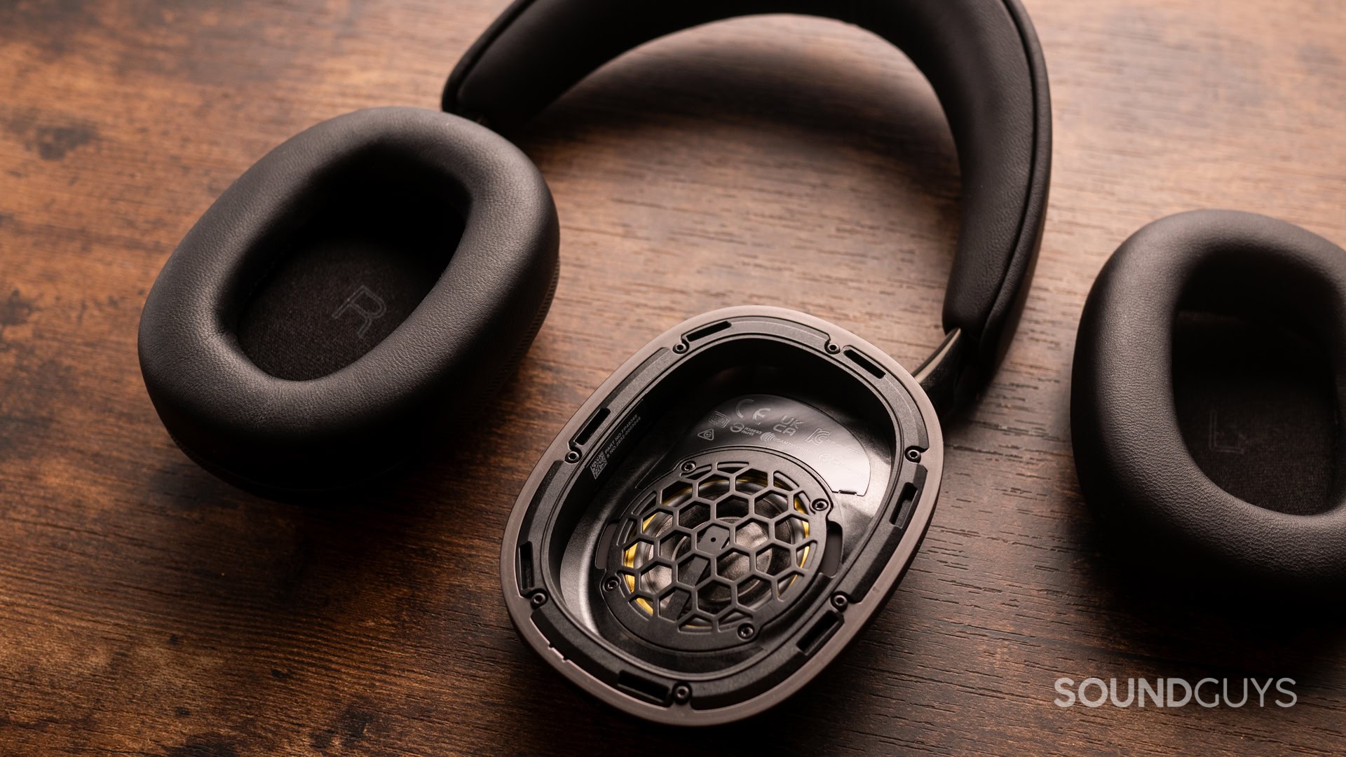 A person wearing the Bowers & Wilkins Px8 S2 headphones, demonstrating their comfortable over-ear fit.