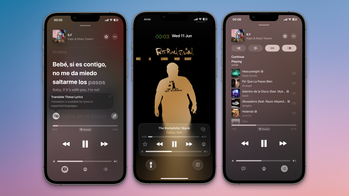 Apple Music offline lyrics in iOS 26 Apple Music interface showcasing offline lyrics support in iOS 26