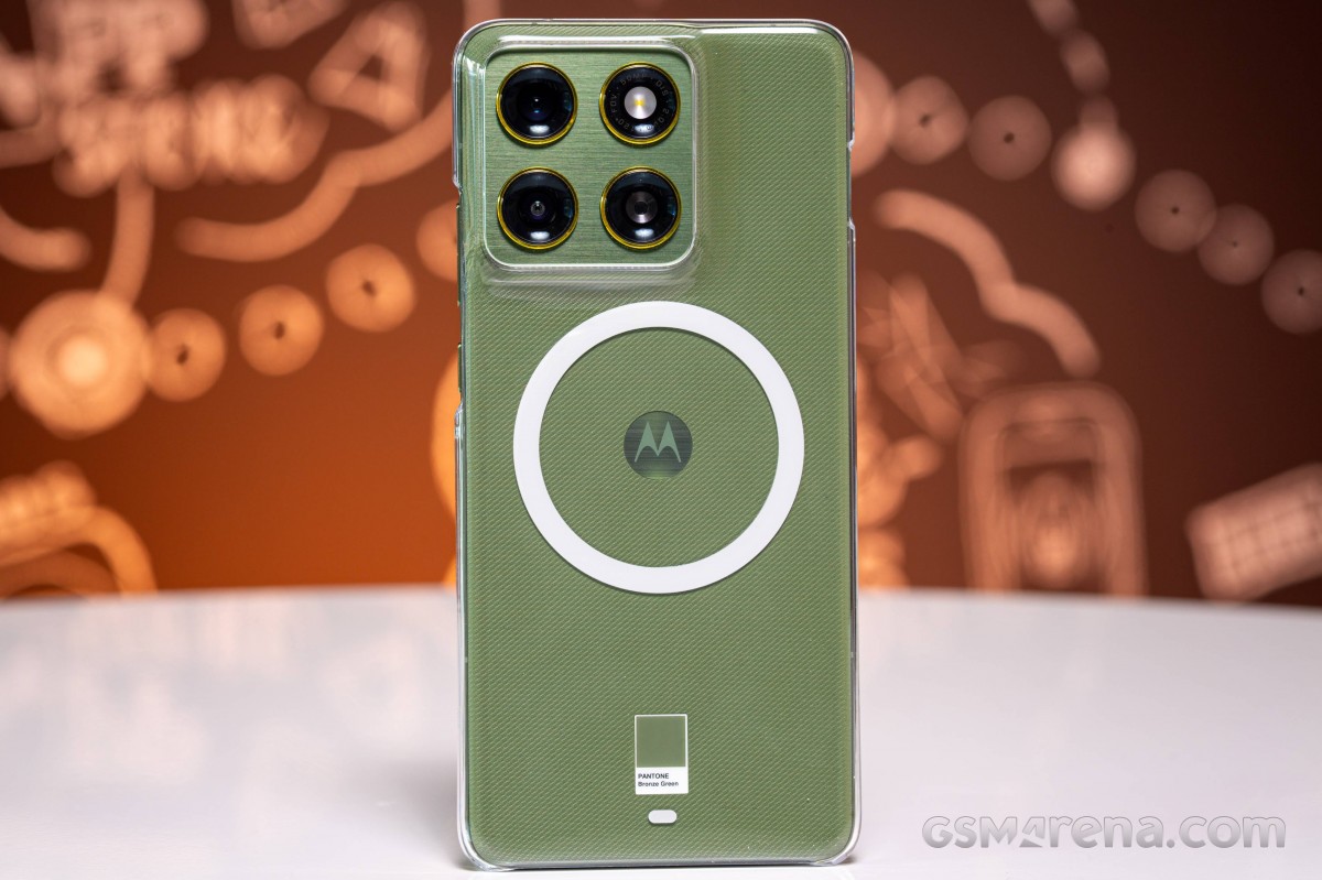 Motorola Edge 70's stunning display quality A close-up view of the Motorola Edge 70's display, showcasing its vibrant colors and sharpness