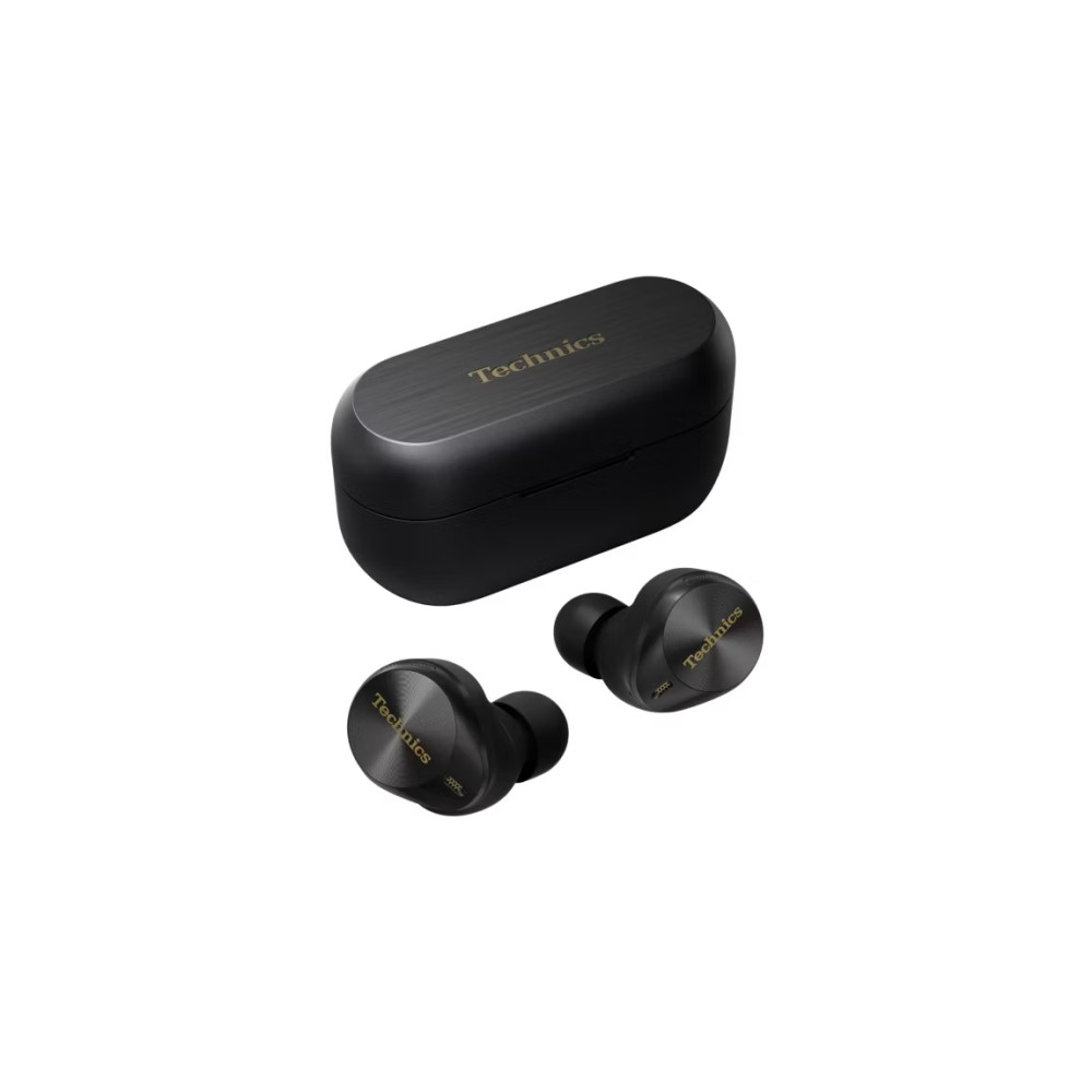 Close-up of Technics EAH-AZ100 earbuds