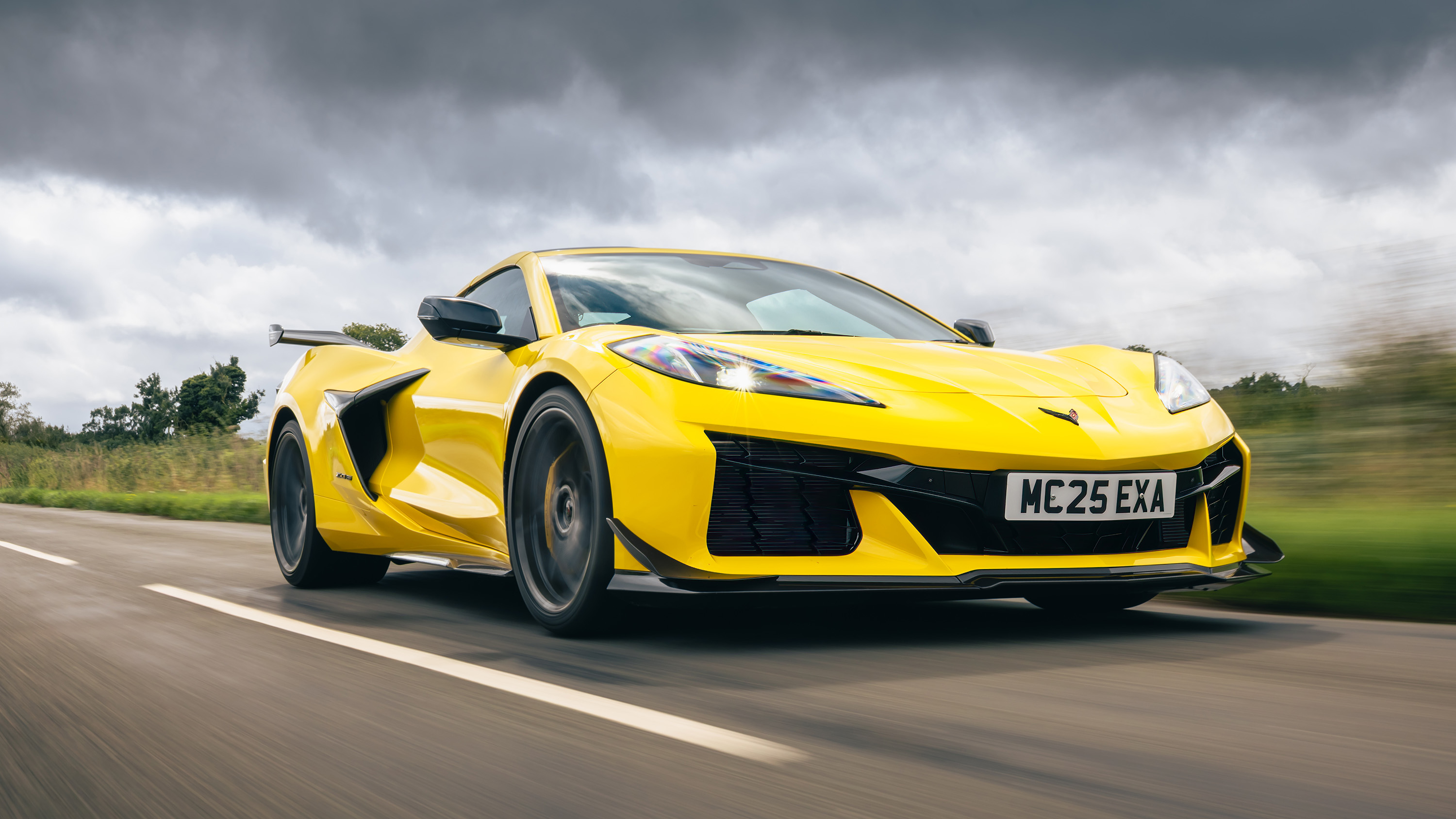 Close-up of the Corvette Z06 V8 engine