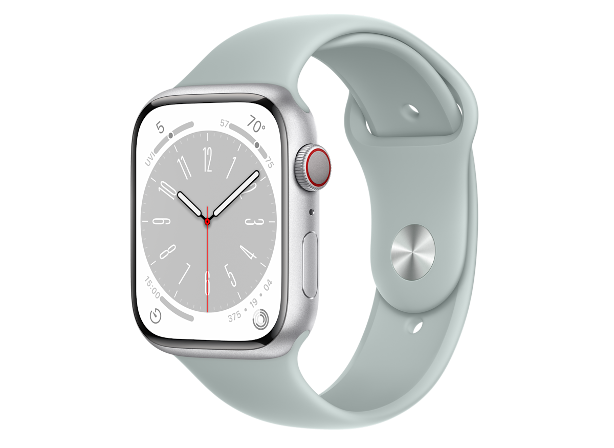 Apple Watch SE 2 (40mm) on a wrist showing the watch face