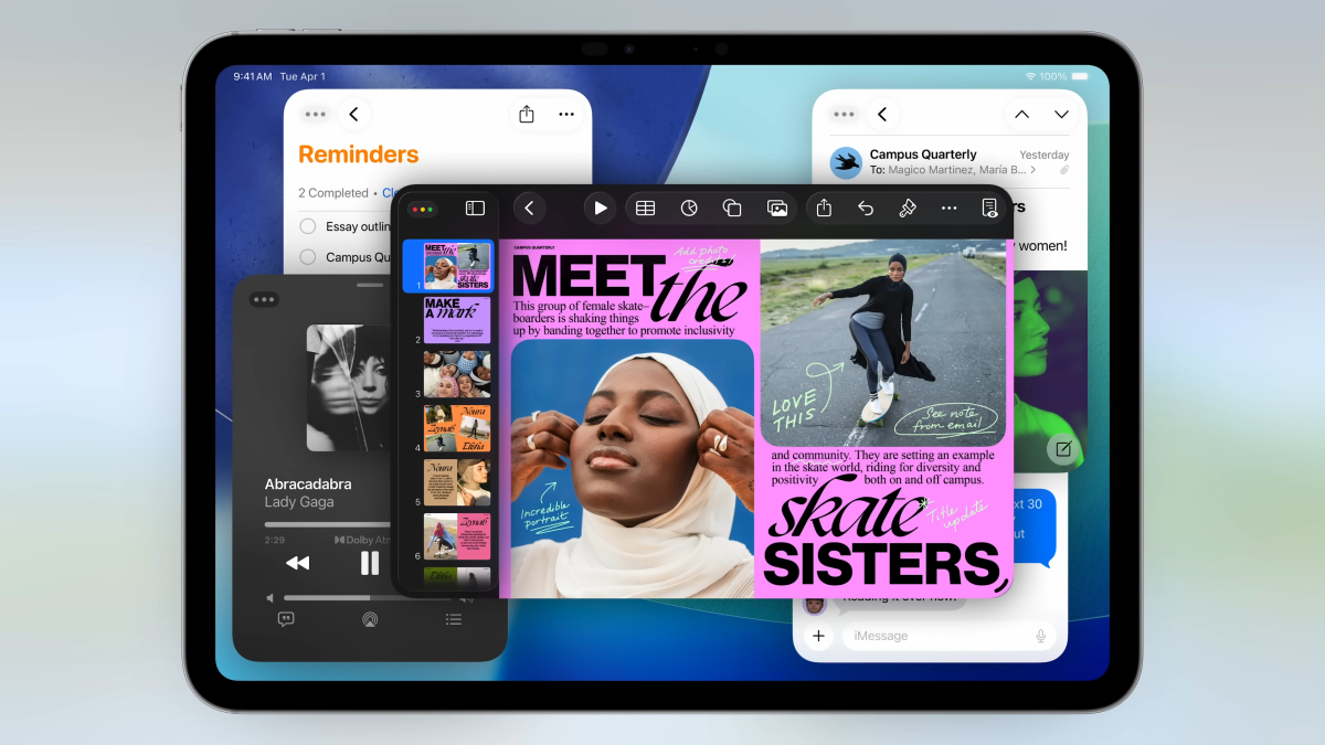 iPadOS 26 multitasking features, including Slide Over iPadOS 26 multitasking features, including Slide Over