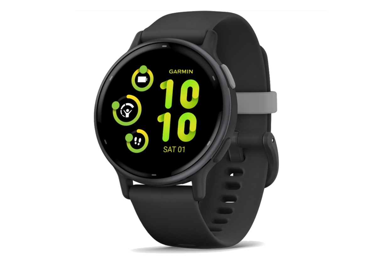Garmin Vivoactive 5 smartwatch displaying various health metrics