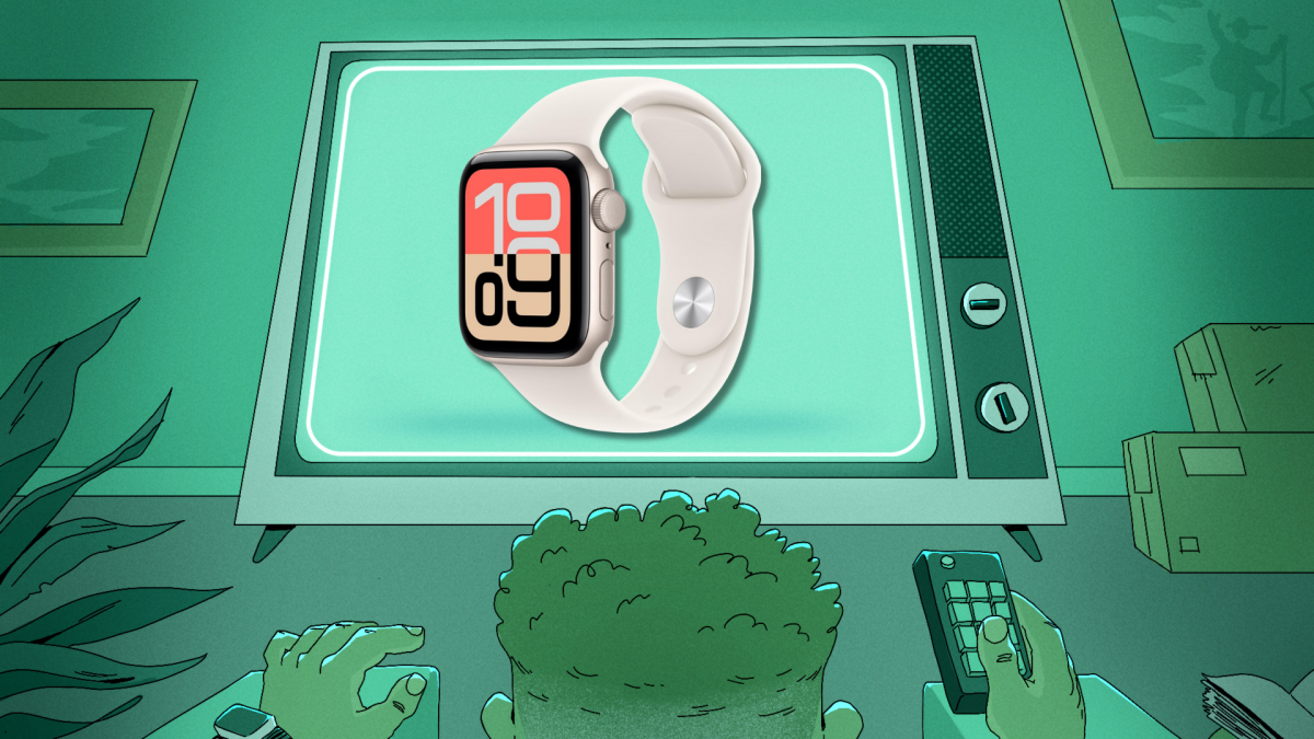 Image of the Apple Watch SE 3 on a wrist, showcasing its sleek design and user interface.