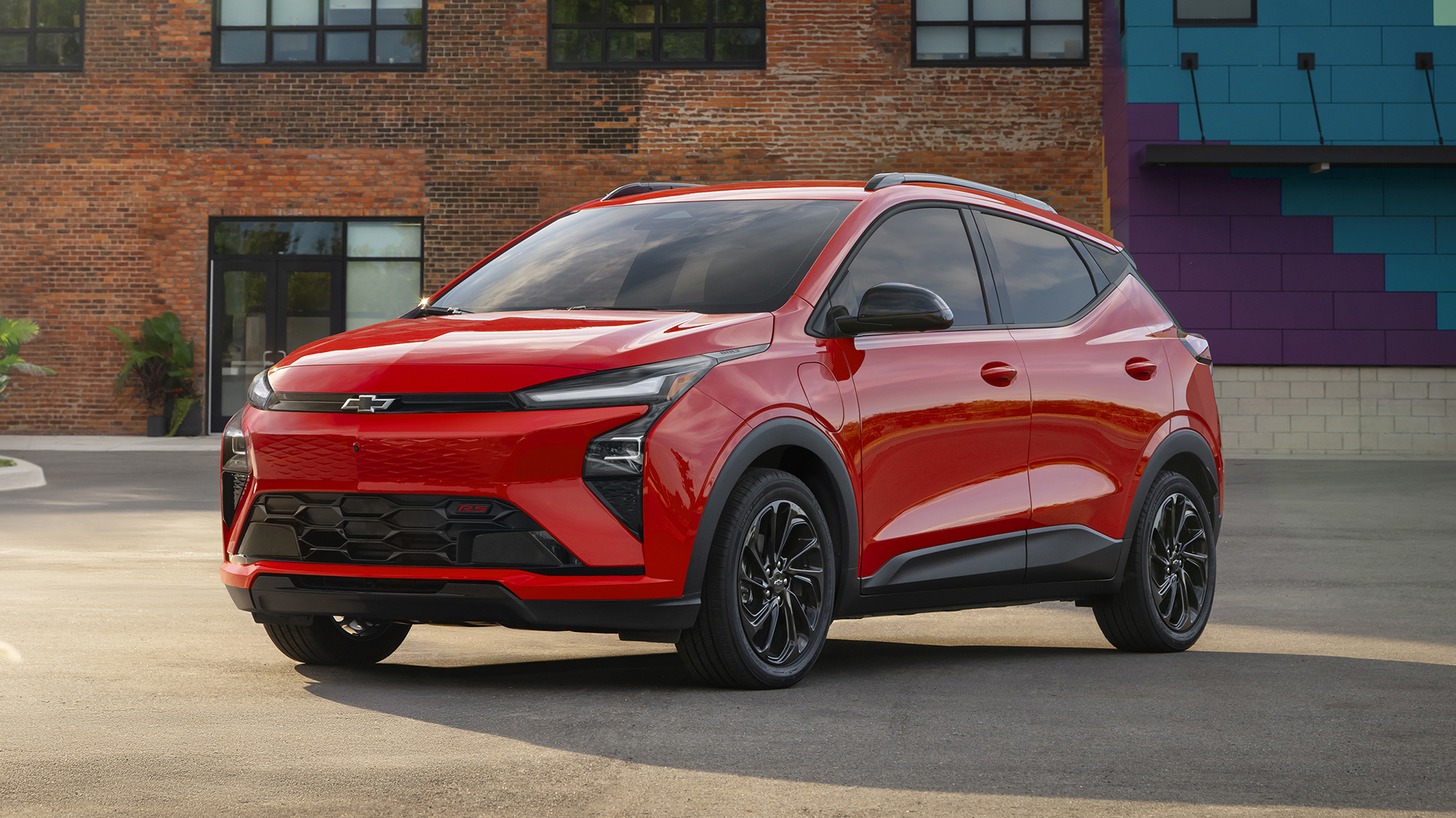 Close-up of the new NACS charging port on the 2026 Chevrolet Bolt.