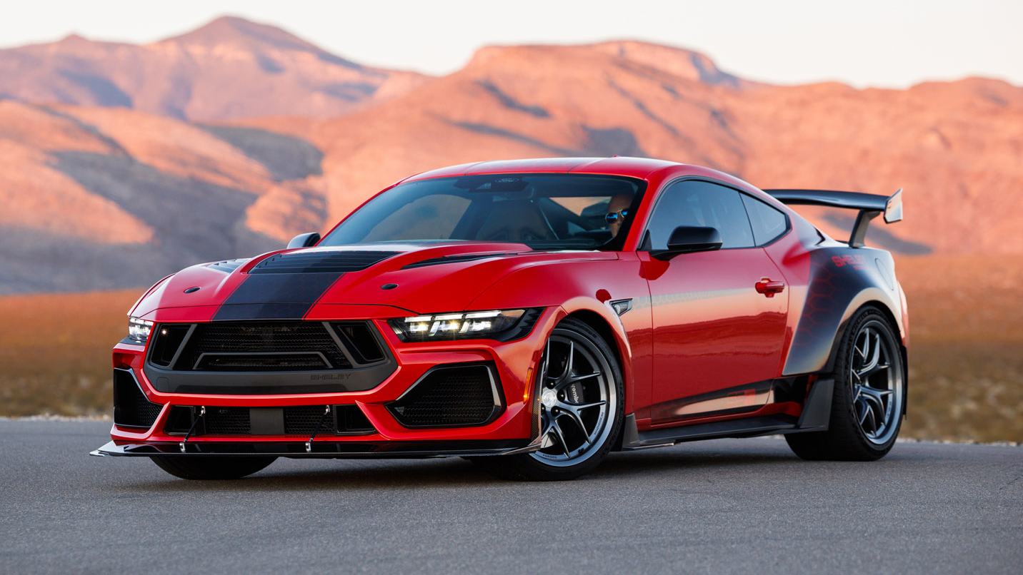 The supercharged 5.0-liter V8 engine produces over 850 horsepower.