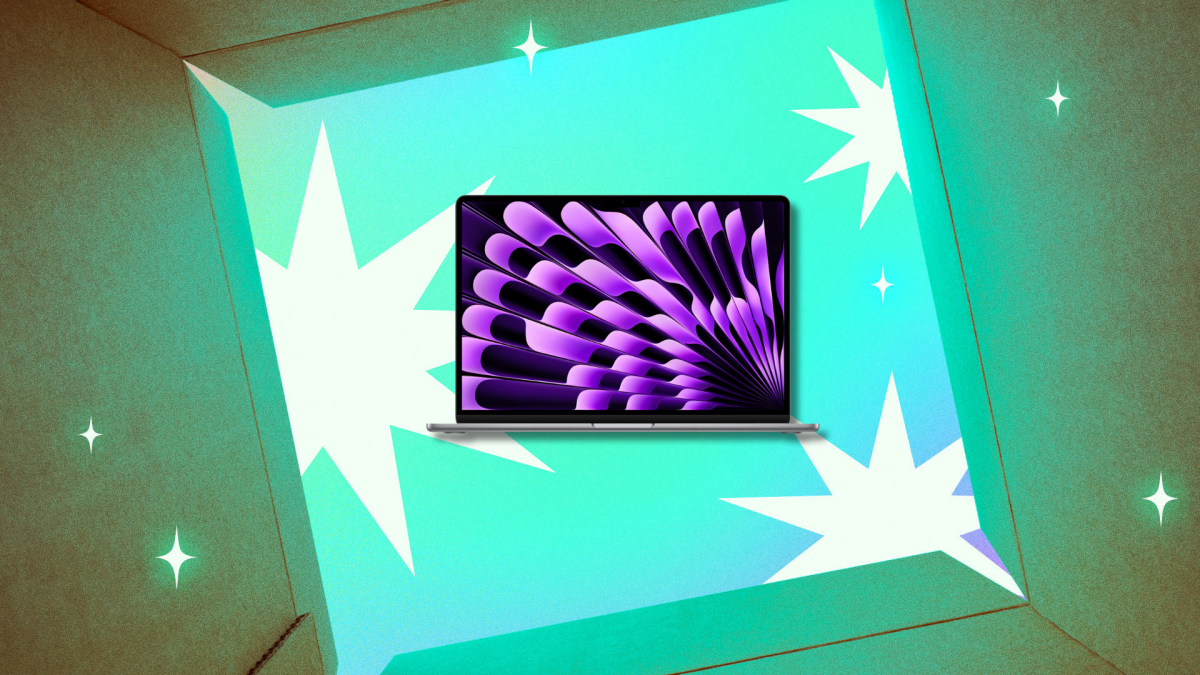 The 15-inch M2 MacBook Air on display, highlighting its sleek design