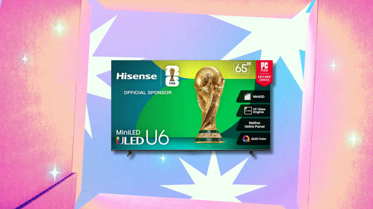 Hisense 65 inch U65QF Mini-LED TV displaying vibrant colors and sharp contrast