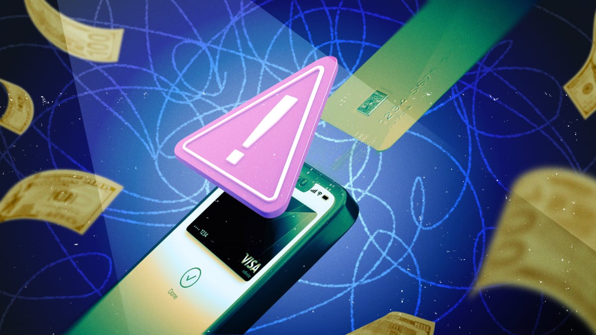 A person looking at their phone with a concerned expression, representing the anxiety caused by the $1000 voicemail scam