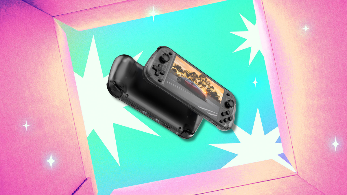 Retropian X handheld retro gaming console showcasing classic game selection