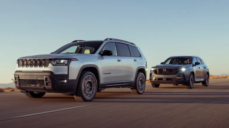 Interior of the Mazda CX-50 Hybrid, showcasing its minimalist and sporty design