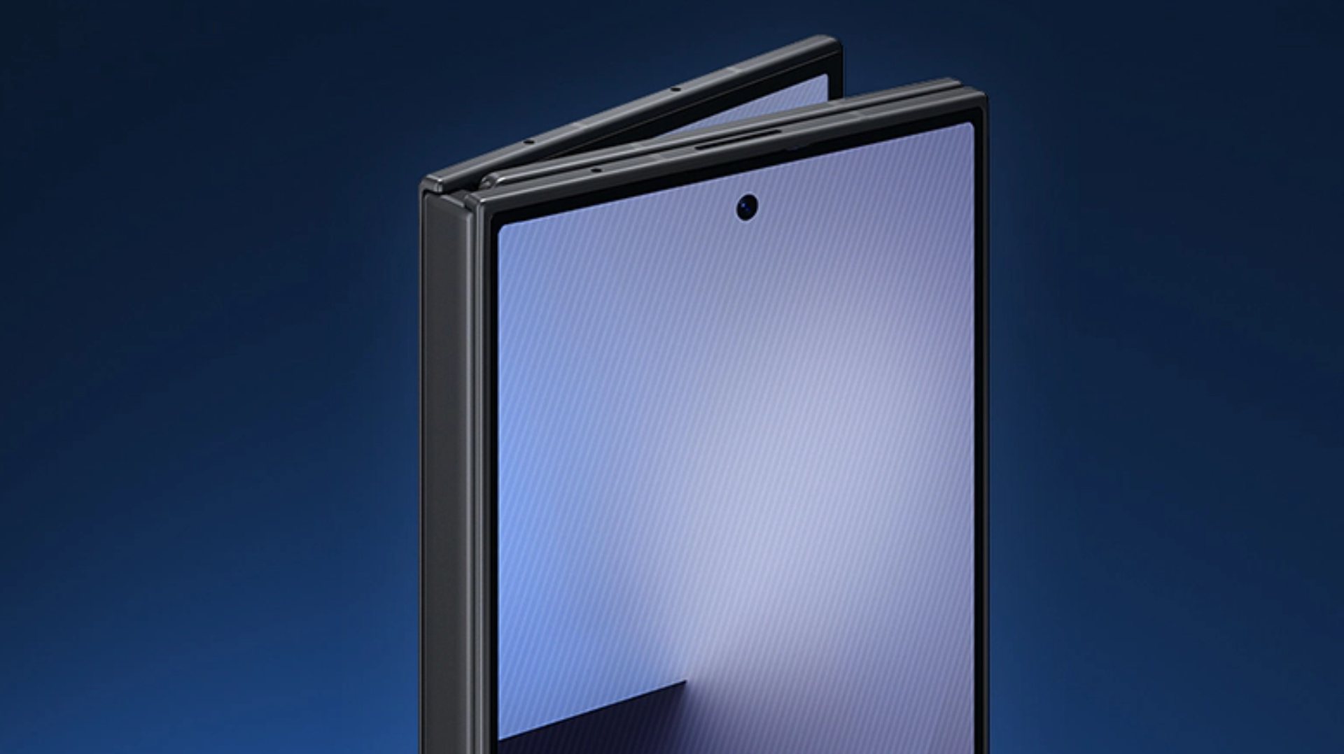 Close-up of the Samsung Galaxy Z TriFold's hinge mechanism, emphasizing its durability.