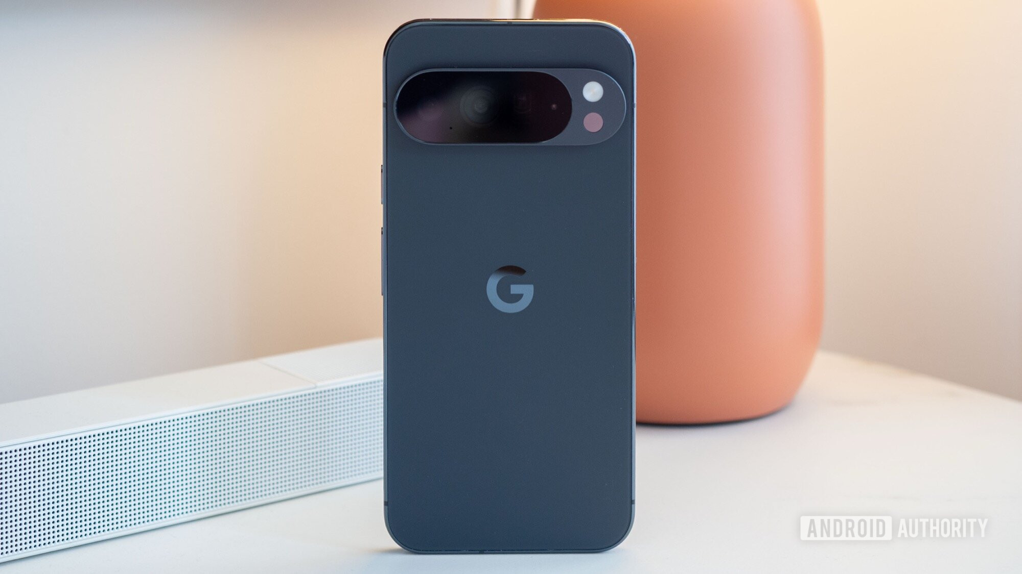 Close-up of the Pixel 10 Pro XL showcasing its design.