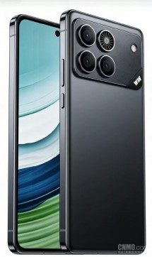 Close-up of Honor Win series camera island with active cooling fan visible and Win series branding