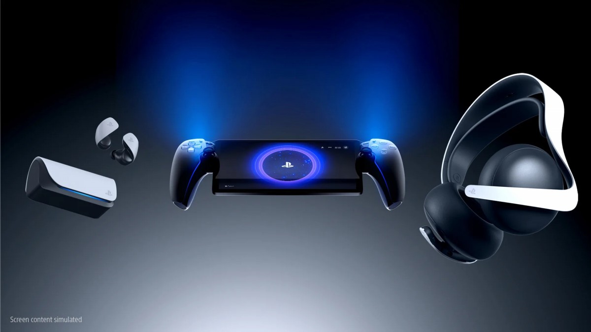Sony PlayStation Portal showcasing its full 8-inch screen and DualSense controller features