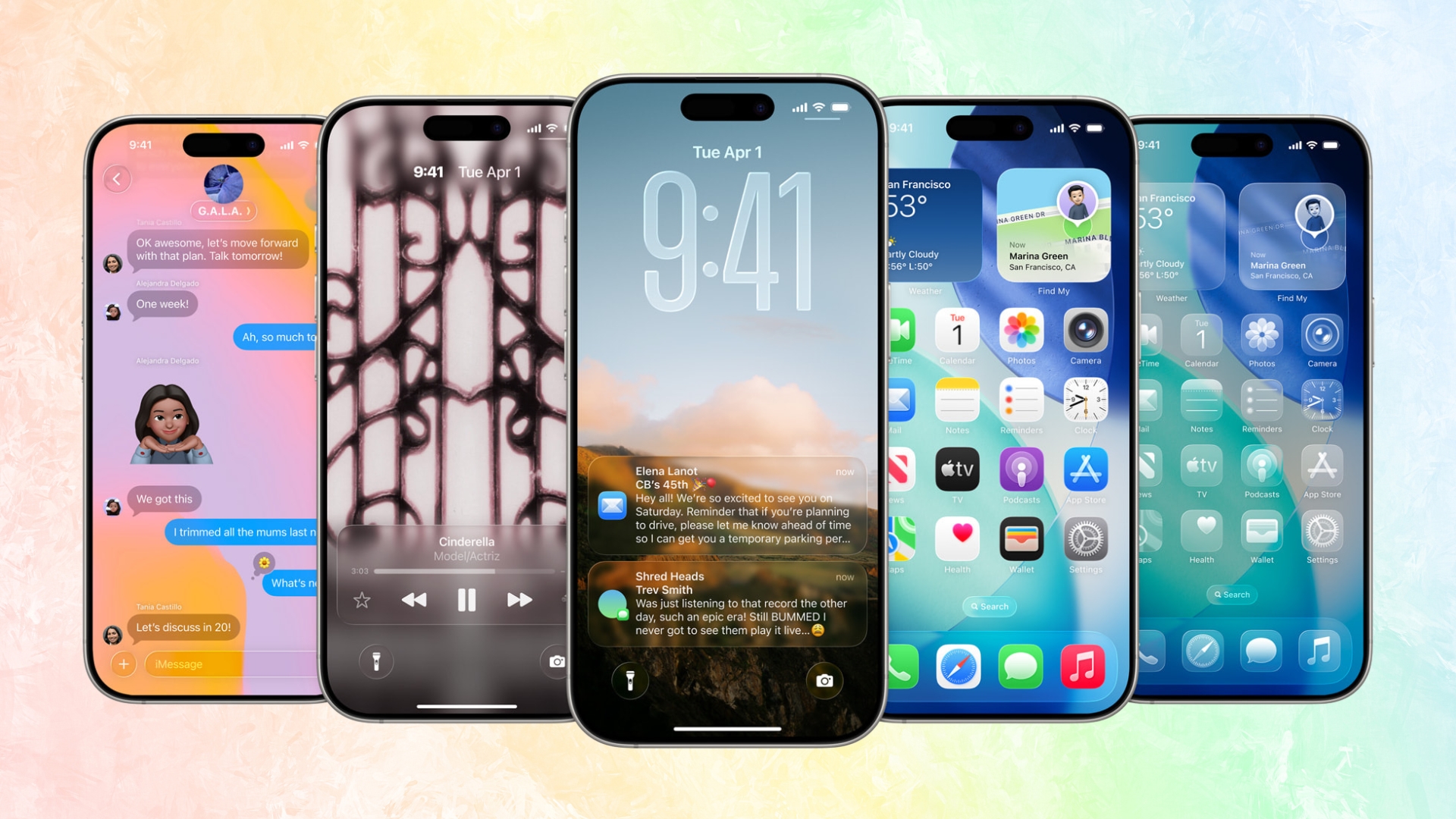 Conceptual image of an iPhone displaying the iOS 26 update screen, highlighting new features and a sleek design.