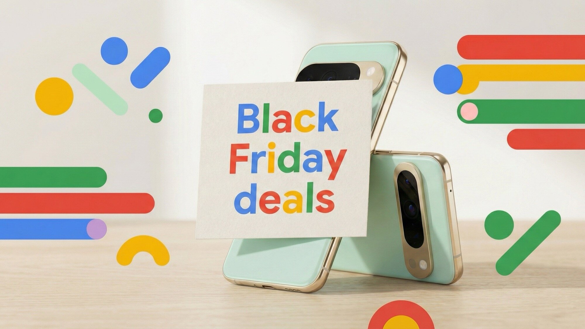 Pixel devices displayed showcasing Black Friday deals.
