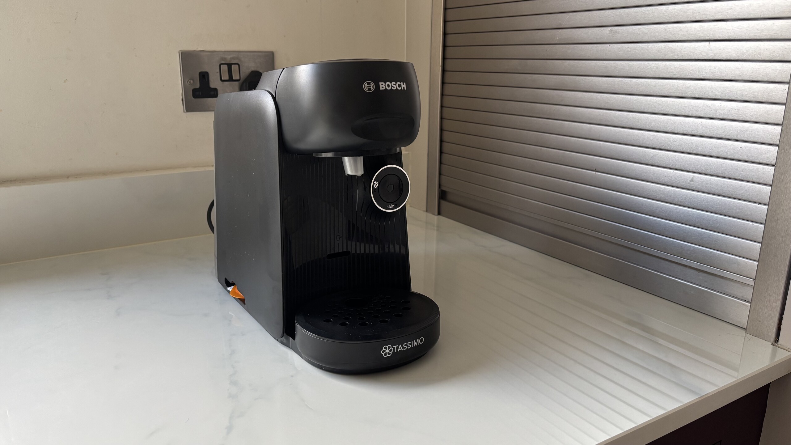 Bosch Tassimo Finesse Coffee Machine Review: Sleek Design Bosch Tassimo Finesse coffee machine on a kitchen counter