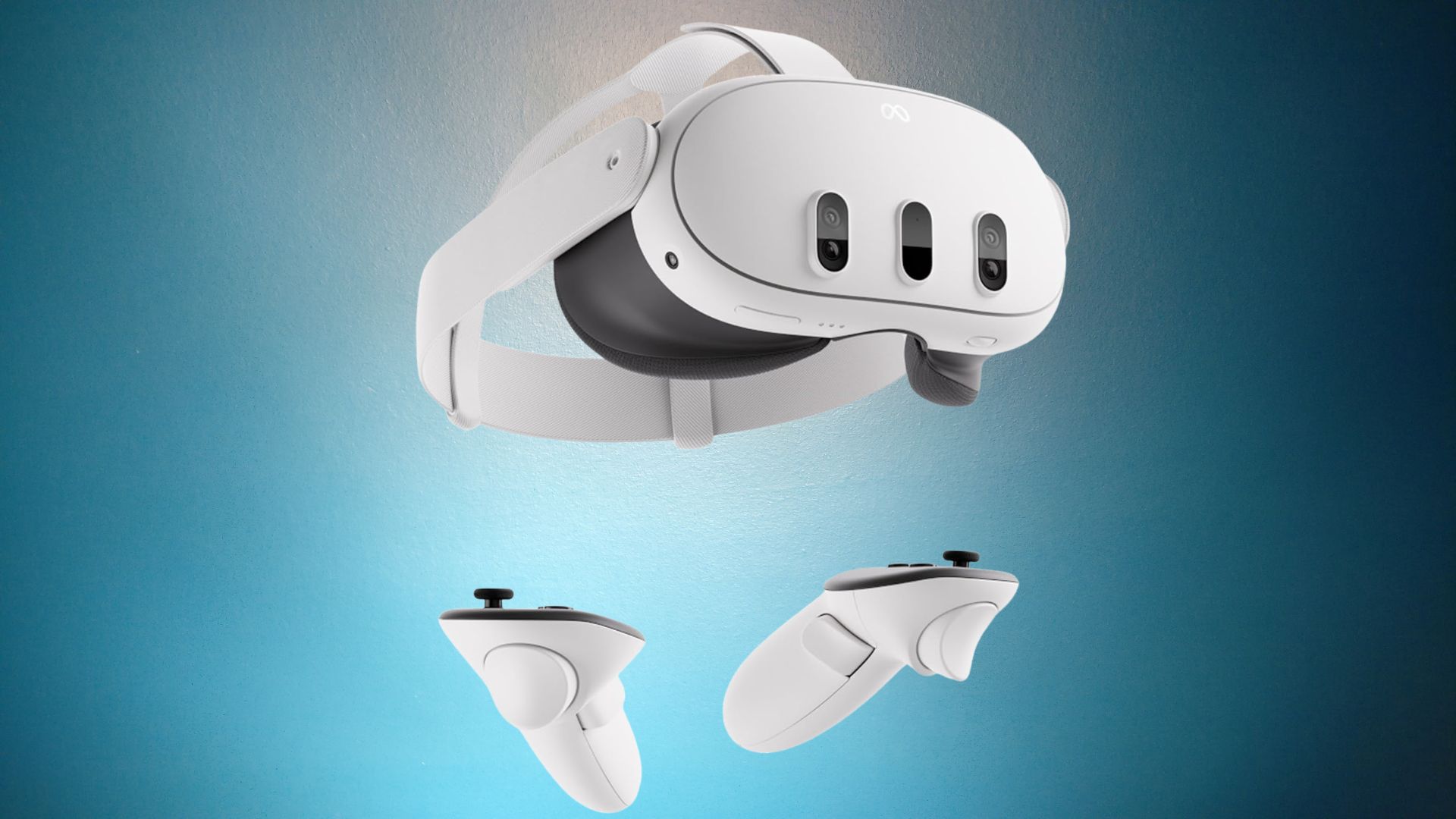 Meta Quest 3 VR headset deal showing a person immersed in a virtual world