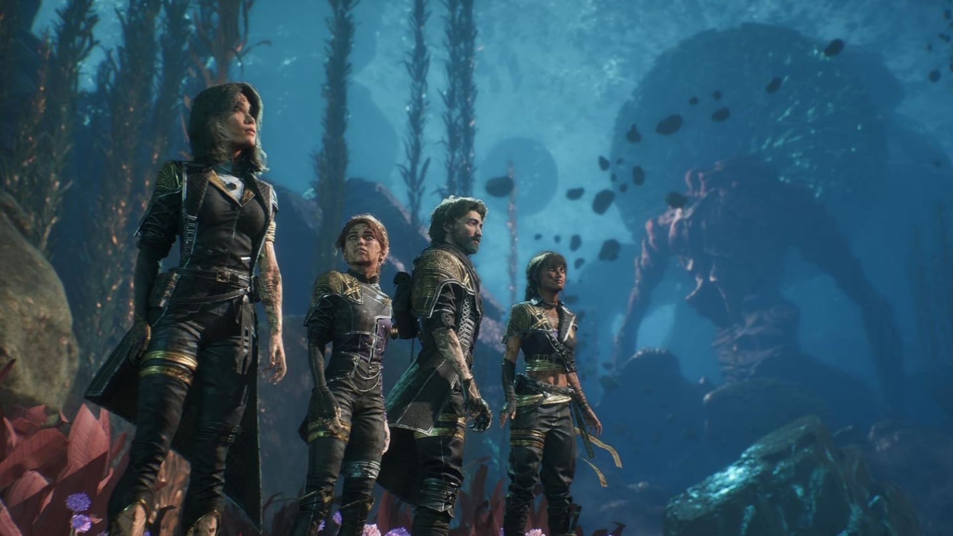 A character from Clair Obscur: Expedition 33 standing amidst a beautifully rendered, ethereal landscape, showcasing the game's unique art style and atmospheric design.